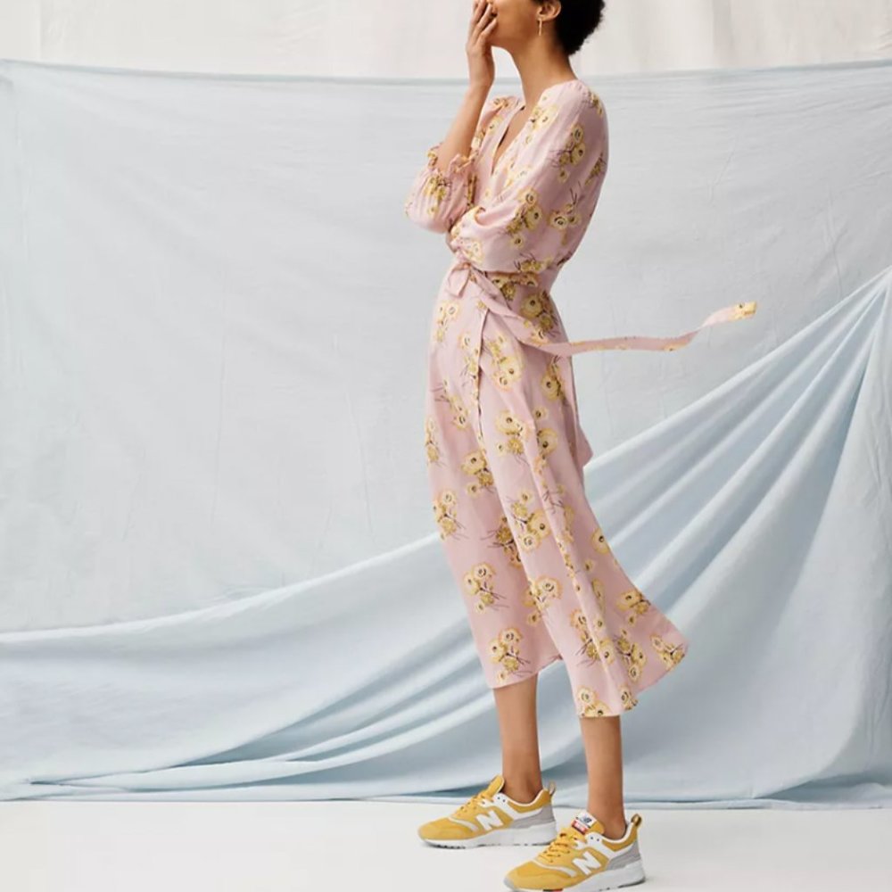 Madewell Linen-Blend Wrap Dress